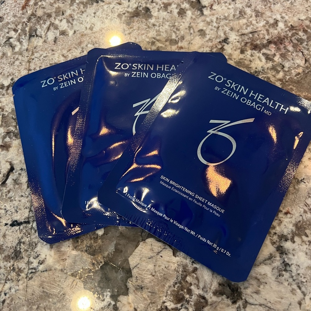 ZO brightening sheet masks